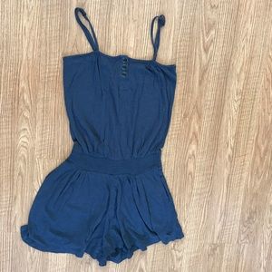 Grey Roxy Romper with Elastic Waist